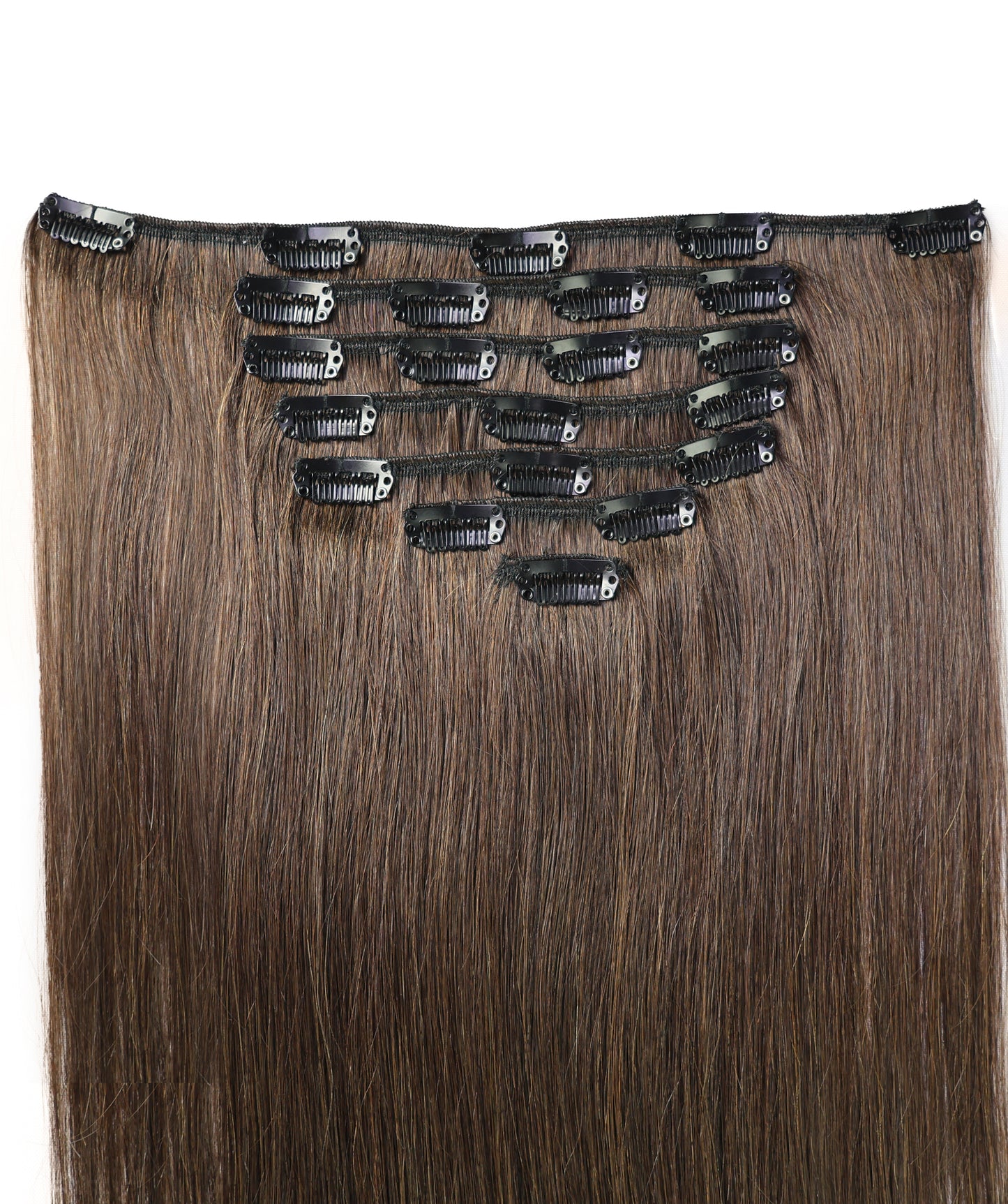 STYLNHAIR Clip in 7pcs 100% Human Hair, 16-18-inch Straight Skin Weft Extensions