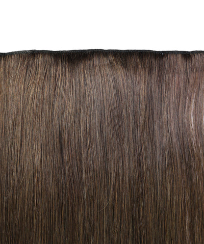STYLNHAIR Clip in 7pcs 100% Human Hair, 16-18-inch Straight Skin Weft Extensions