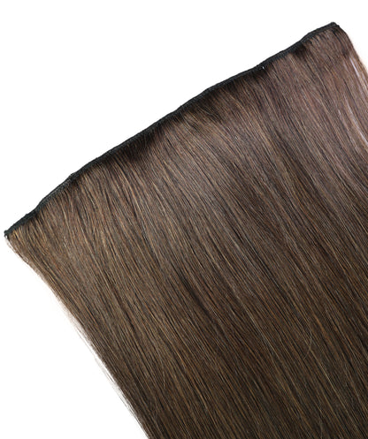 STYLNHAIR Clip in 7pcs 100% Human Hair, 16-18-inch Straight Skin Weft Extensions