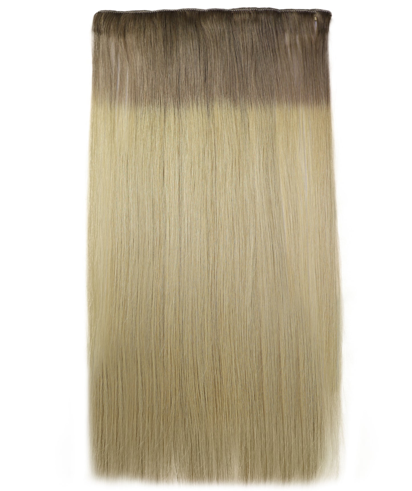 STYLNHAIR Clip in 7pcs 100% Human Hair, 16-18-inch Straight Skin Weft Extensions
