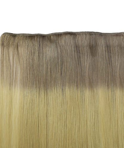 STYLNHAIR Clip in 7pcs 100% Human Hair, 16-18-inch Straight Skin Weft Extensions