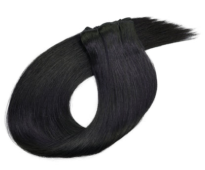 STYLNHAIR Single Machine in Hair Expansions Human Hair, "18" Long and 30-35" wide - inch Human Hair Expansions Straight Human Hair Single Machine in Expansions, Skin Weft Expansions,Multiple Color Option