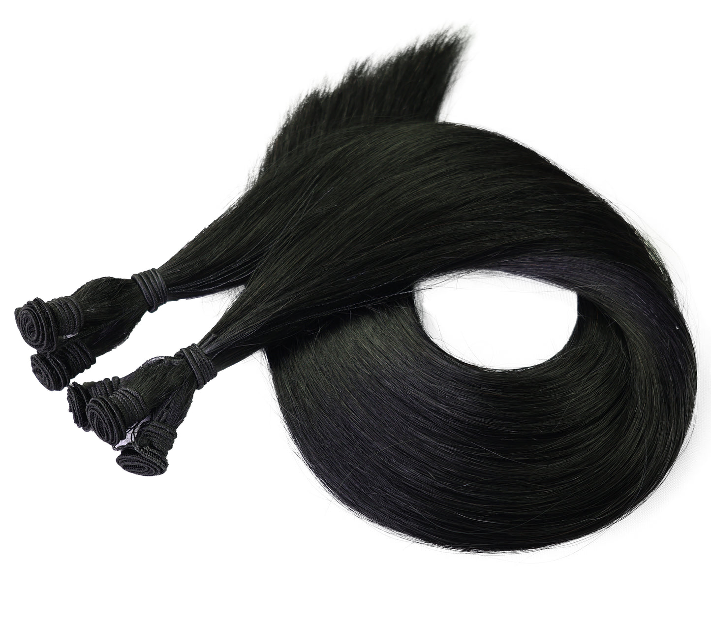 STYLNHAIR Single HT Weft Human Hair Extensions, 22" Length, 11" Width, Straight Hair Extension with Multiple Color Options